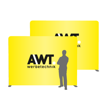 Textilwand ALU | 300er gerade | beidseitig bedruckt