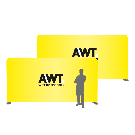 Textilwand ALU | 600er gerade | beidseitig bedruckt
