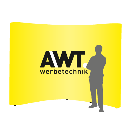 Pop-Up Faltwand | 4 x 3 Felder gebogen | einseitig bedruckt
