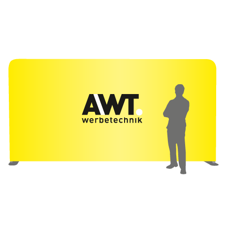 Textilwand ALU | 600er gerade | einseitig bedruckt