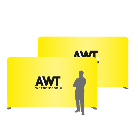 Textilwand ALU | 500er gerade | beidseitig bedruckt
