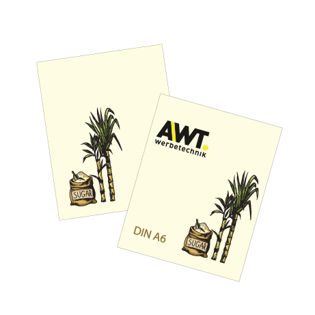 Flyer aus Zuckerrohr | DIN A6 | beidseitig bedruckt