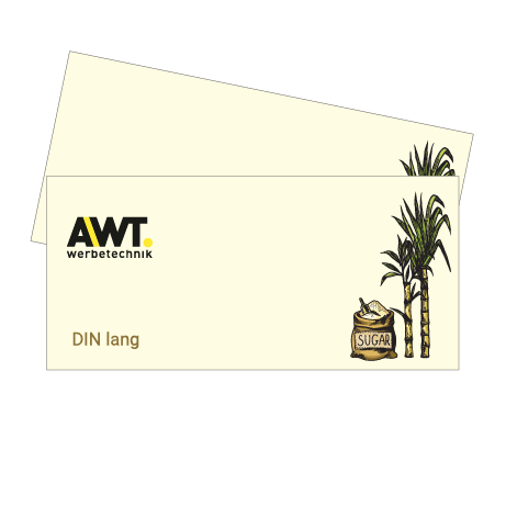 Flyer aus Zuckerrohr | DIN lang | beidseitig bedruckt
