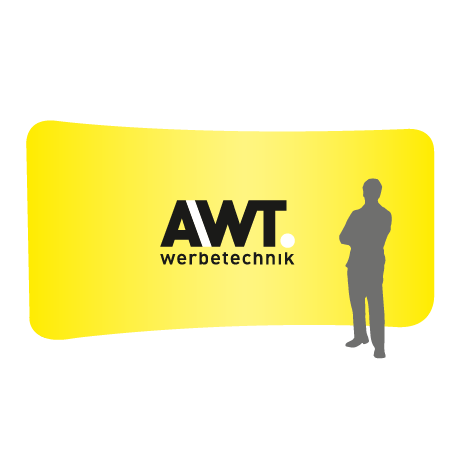 Textilwand ALU | 600er gebogen | einseitig bedruckt