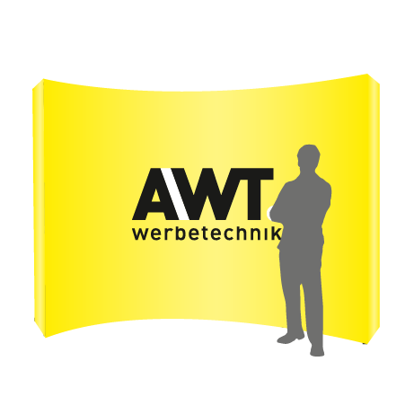 Textilfaltwand | 4 x 3 Felder gebogen | einseitig bedruckt